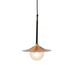 ACA ACA Lighting závesné svietidlo 1XG9 mosadz/čierny kov plus sklo D20XH116CM LAYLA HL4311P20BB