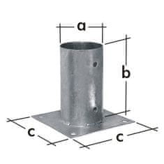STREFA Pätka na stĺpik 80, PSPO 80, 81x150x2 - balenie po 1 ks