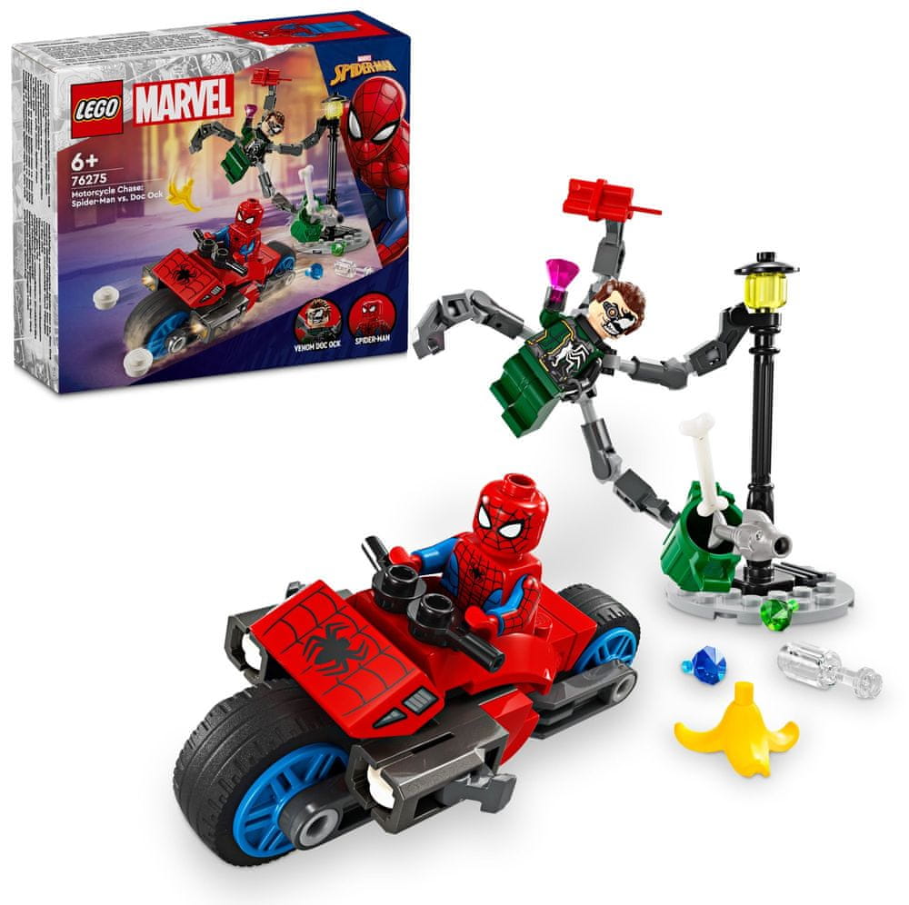 LEGO Marvel 76275 Naháňačka na motorke: Spider-Man vs. Doc Ock