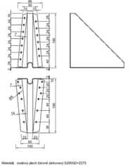 STREFA Podpera BV/P 05-43/200, 200 mm, ZAR - balenie po 1 ks