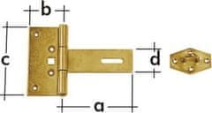 STREFA Zámkový záves brány ZZBR 150 - 150x100x2,0 mm - balenie 1 ks