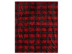 sarcia.eu Červená přehoz/deka z mikropoly, vánoční deka v kostkovaném vzoru 150x200 cm