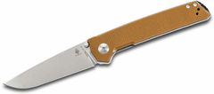 Kizer V4516A4 Domin Brown vreckový nôž 8,8 cm, hnedá, G10