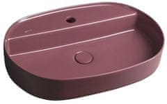 ISVEA INFINITY OVAL keramické umývadlo na dosku, 60x40 cm, maroon red 10NF65060-2R - Isvea