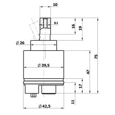 SAPHO Zmiešavacia kartuša 42mm ECOSTOP, blister 1110-99 - Sapho