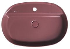 ISVEA INFINITY OVAL keramické umývadlo na dosku, 60x40 cm, maroon red 10NF65060-2R - Isvea