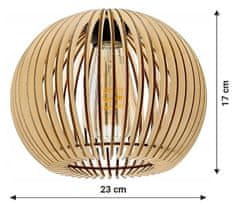 Berge LED stropné svietidlo LUCA05 - 1xE27 - WHITE WOOD BALL