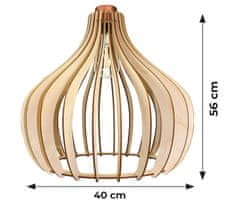 Berge LED stropné svietidlo ALLADIN - 1xE27 - WHITE BALL WOOD