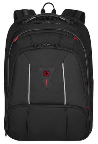 Wenger Carbon Pre batoh na notebook tabliet elegantný moderný 15,6 palcov tabliet 10 palcov cestovanie prenášanie prenosný na chrbát quick access rýchly prístup vrecko skryté bezpečnostné vrecko trolley pass-tru