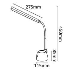 ASAL0225 LED stolná lampa 6 W stmievateľná Farba: Čierna