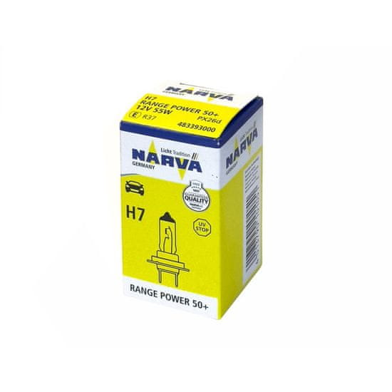 Narva žárovka H7 12V 55W PX26d RANGE POWER+50%