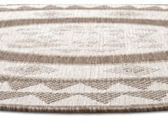 NORTHRUGS Kusový koberec Twin Supreme 105444 Linen kruh – na von aj na doma 140x140 (priemer) kruh