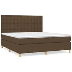 Petromila vidaXL Boxspring posteľ s matracom tmavohnedá 180x200 cm látka