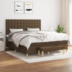 Petromila vidaXL Boxspring posteľ s matracom tmavohnedá 180x200 cm látka