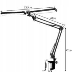 Izoksis Izoxis 23080 Multifunkčná nastaviteľná stolná lampa 168 LED, 24W, 3200-6000k, čierna