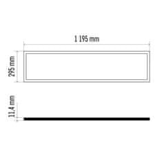 EMOS EMOS Lighting LED panel 30 × 120, obdĺžnikový zabudovateľný biely, 40W neut.b. UGR 1541402210