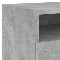 Petromila vidaXL Nočný stolík s LED svetlami betónovo sivý 40x39x37 cm