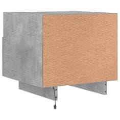 Petromila vidaXL Nočný stolík s LED svetlami betónovo sivý 40x39x37 cm