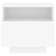 Petromila vidaXL Nočný stolík s LED svetlami biely 40x39x37 cm