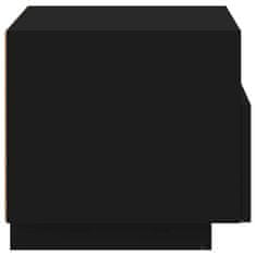 Petromila vidaXL Nočný stolík s LED svetlami čierny 40x39x37 cm