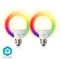 Nedis WIFILRC20E27 - SmartLife LED žiarovka | Wi-Fi | E27 | 806 lm | 9 W | RGB / Warm to Cool White | Android/IOS, /2ks