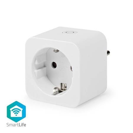 Nedis WIFIP121FWT - Wi-Fi | Merač výkonu | 3680 W | Type F (CEE 7/3) | 0 - 55 °C | Biela