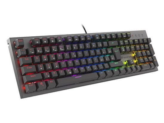 Genesis herná mechanická klávesnica THOR 303/RGB/Outemu Red/Drôtová USB/SK-SK layout/Čierna