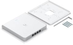 Ubiquiti Prístupový bod Multiband UniFi U6 Enterprise In-Wall, WiFi 6E, Swittch 4-port 1Gb, MIMO 2.4/5/6 GHz, PoE in/ou