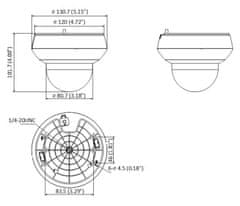 HiLook Powered by HIKVISION/ PTZ-N2404I-DE3(F)/ 4Mpix/ objektív 4x/ H.265+/ IP66+IK10/ IR 20m