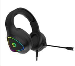 Canyon Herný headset Shadder GH-6, RGB podsvietenie, USB + 3,5 mm jack, 2m kábel, čierny