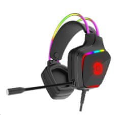 Canyon Herný headset Darkless GH-9A, RGB podsvietenie, USB + 3.5mm jack, 2m kábel, čierny