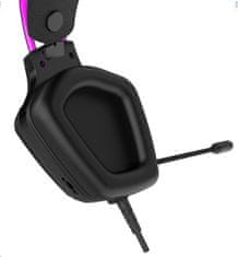 Canyon Herný headset Darkless GH-9A, RGB podsvietenie, USB + 3.5mm jack, 2m kábel, čierny