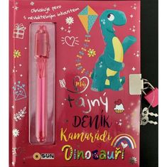 Môj tajný denník na kľúčik Dinosaury (ružový)