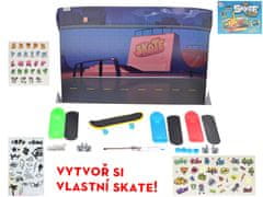 Sada zlož a ozdôb si skateboard 9,5 cm 4 ks s doplnkami