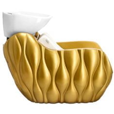 Enzo Kadeřnický set Amir a 2 x kadeřnické křeslo hydraulická otočná podnožka pro kadeřnický salon mycí miska keramická baterie ruční baterie
