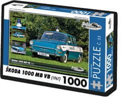 RETRO-AUTA© Puzzle č. 33 Škoda 1000 MB VB (1967) 1000 dielikov