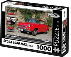 RETRO-AUTA© Puzzle č. 50 Škoda 1000 MBX (1967) 1000 dielikov