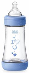 Chicco Fľaša dojčenská Perfect5 silikón 240 ml chlapec