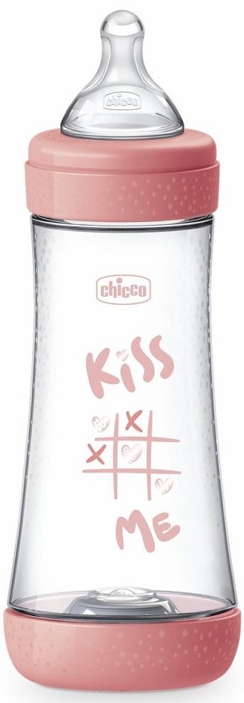 Chicco Fľaša dojčenská Perfect5 silikón 300 ml dievča