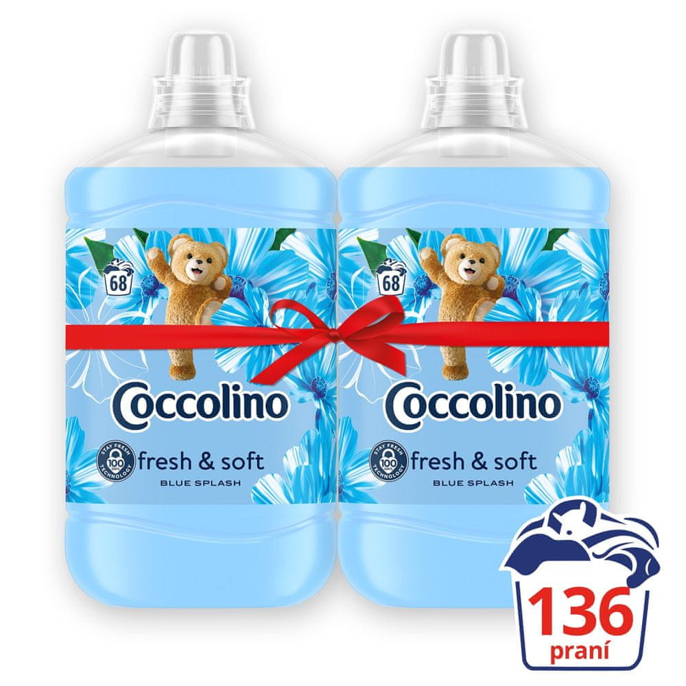 Coccolino aviváž Blue Splash 2x1,7L (136 pracích dávok)