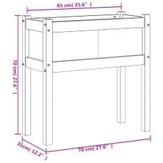 Vidaxl Záhradný kvetináč s nohami 70x31x70 cm masívny douglas