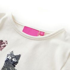 Vidaxl Detské tričko s dlhými rukávmi farba ľanu 140