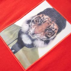 Vidaxl Detské tričko dlhý rukáv tiger červené 92