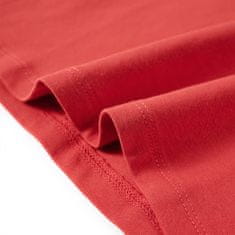 Vidaxl Detské tričko s dlhými rukávmi pálené červené 92