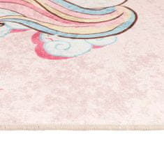 Petromila vidaXL Detský koberec 160x230 cm, jednorožec, prateľný, protišmykový
