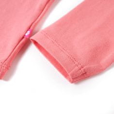 Vidaxl Detské tričko s dlhými rukávmi ružové 104