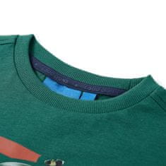 Vidaxl Detské tričko s dlhými rukávmi zelené 128