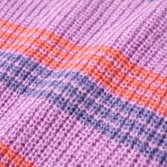 Vidaxl Detský sveter pruhovaný pletený fialovo-ružový 116