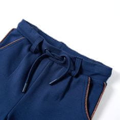 Vidaxl Detské nohavice so šnúrkou námornícke modré 116
