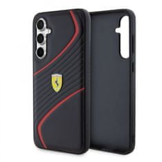 Ferrari Zadný kryt PU Carbon Twist pre Samsung Galaxy S23 FE Black